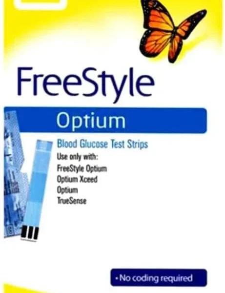 Freestyle Optium Blood Glucose Test Strips, Box of 100 (ADC9988470)