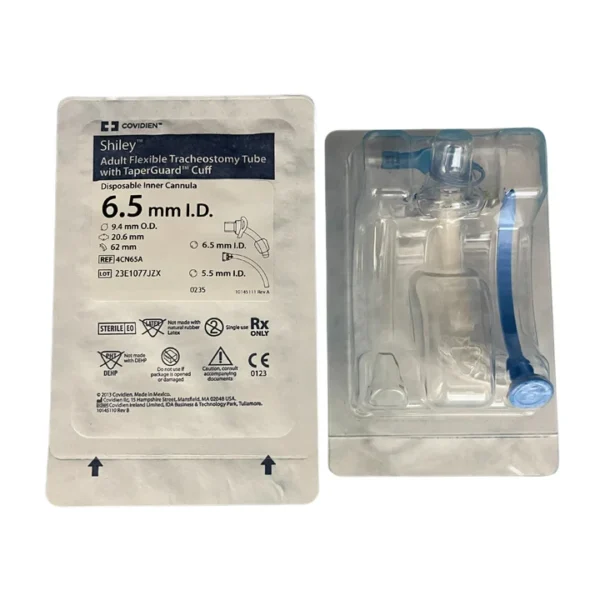 Shiley Flexible Tracheostomy Tube With TaperGuard Cuff and Disposable Inner Cannula, Box of 1 - All Sizes