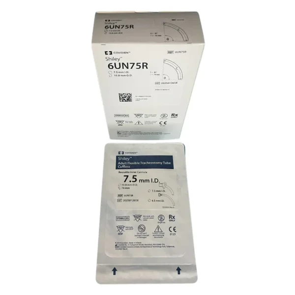 Shiley Flexible Tracheostomy Tube, Cuffless, With Reusable Inner Cannula, Box of 1 - All Sizes