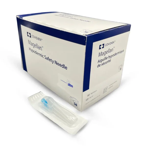 Covidien Magellan Hypodermic Safety Needles 23G x 1" (2.5cm), (8881850310) Box of 50